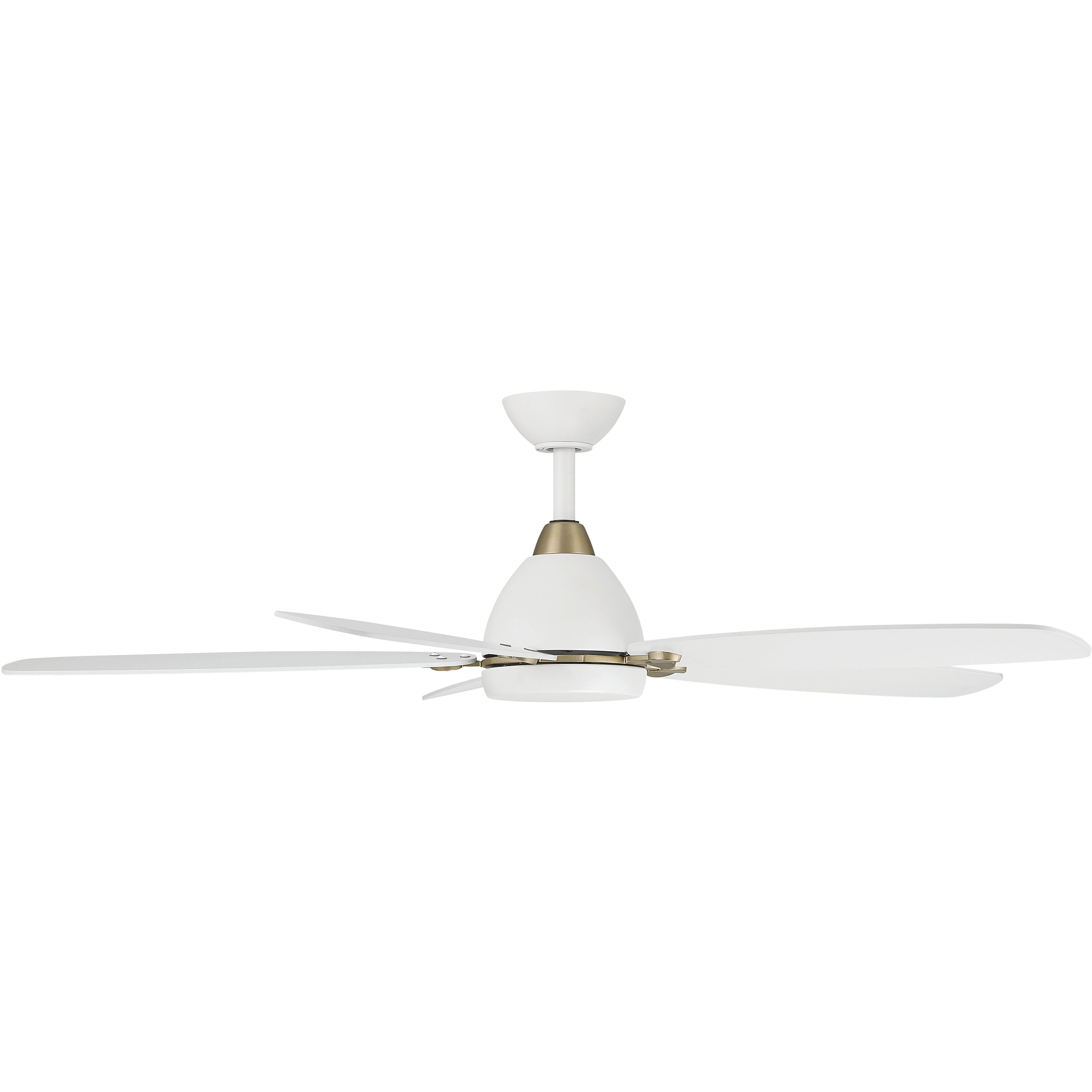 Soreno 52 inch Alabaster White/Brushed Brass with Alabaster White Blades Ceiling Fan