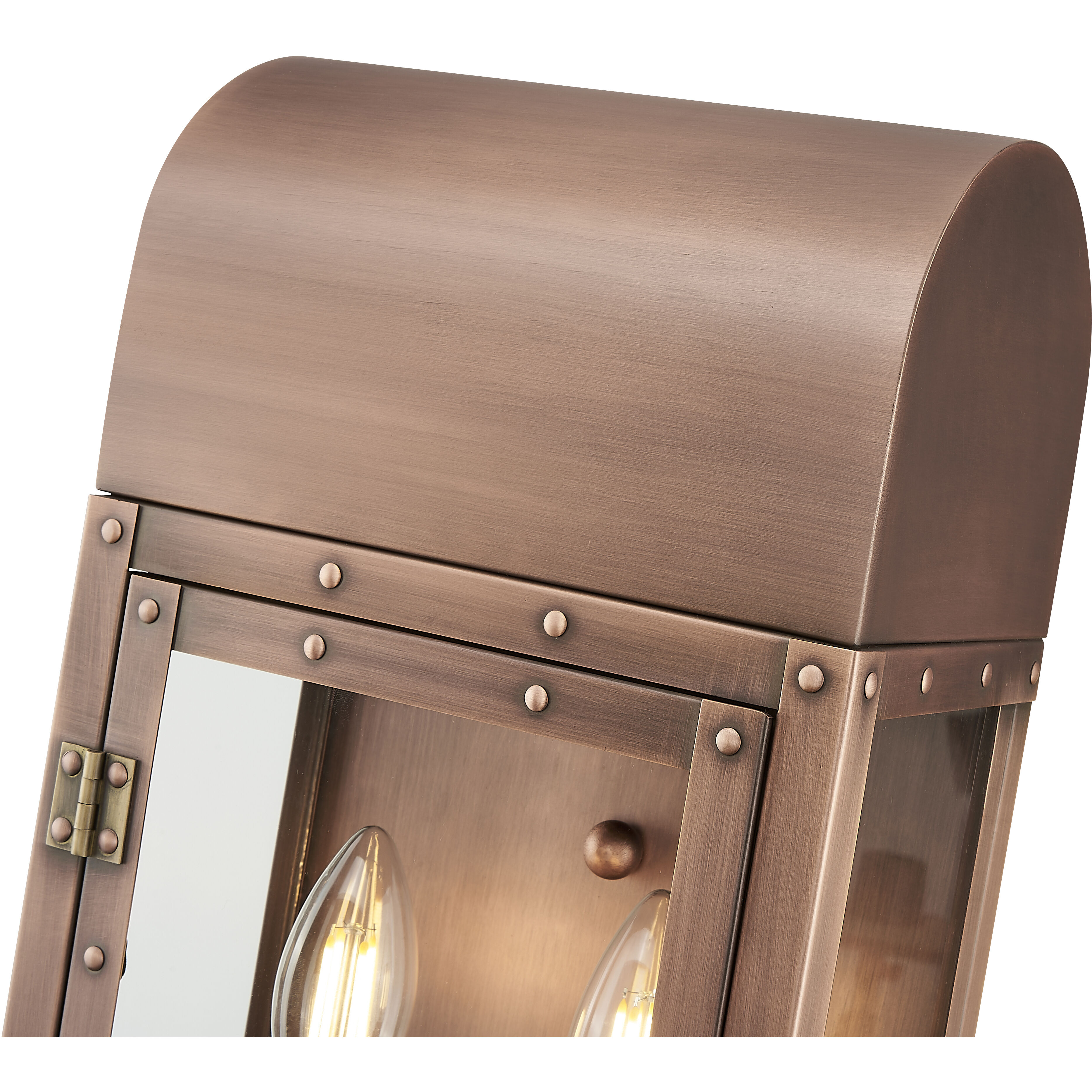 Spencer 2 Light 16.75 inch Antique Copper Exterior Wall Mount