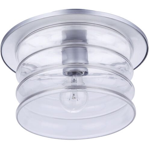 Canon 1 Light 11.38 inch Satin Aluminum Outdoor Flushmount