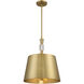 Baratti 3 Light 18.13 inch Soft Brass Pendant Ceiling Light