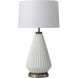 Concord 30 inch 100.00 watt Walnut and White with Weathered Brass Table Lamp Portable Light