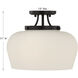 Octave 3 Light 13 inch Matte Black Semi-Flush Ceiling Light, Essentials