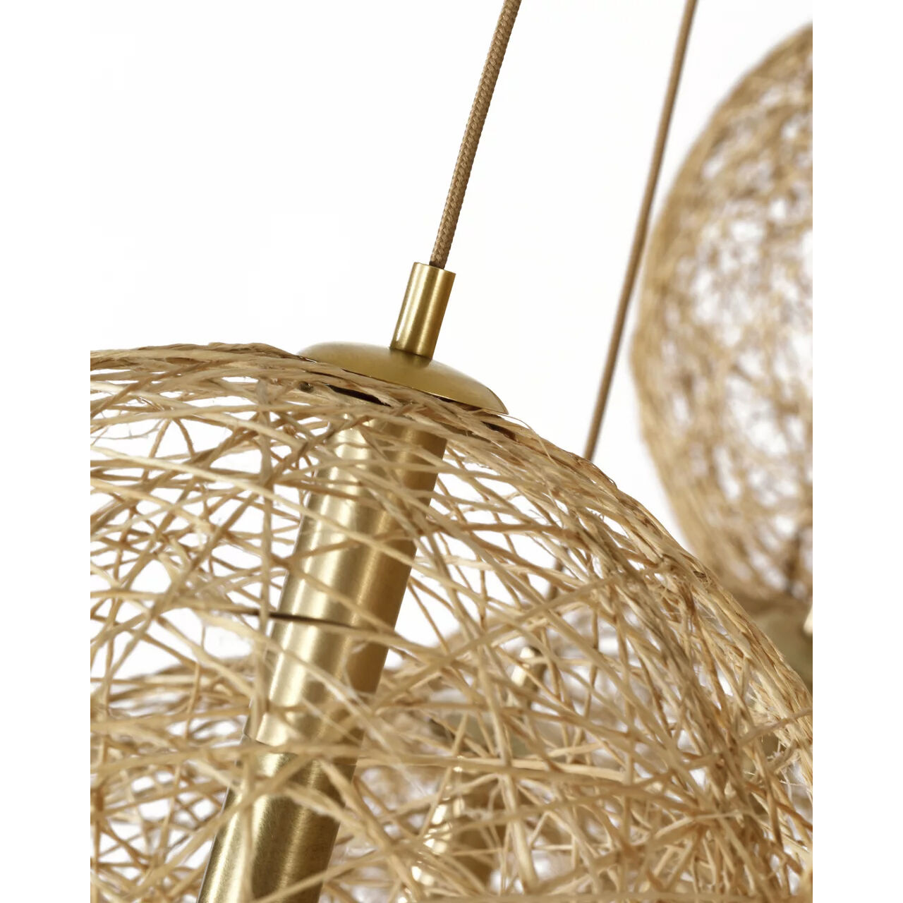 Marie Flanigan Barlow LED 38.75 inch Natural Jute Chandelier Ceiling Light