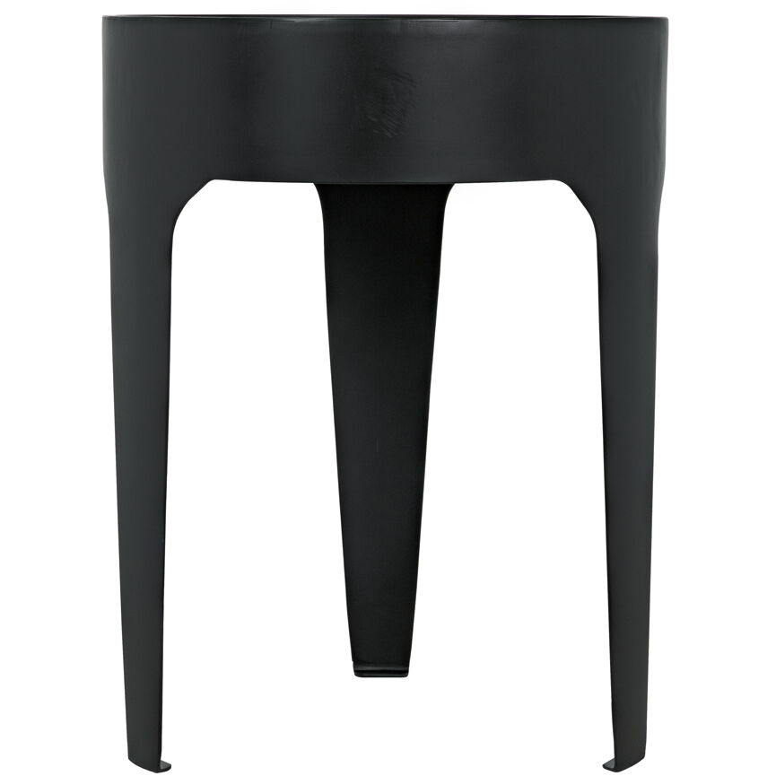 Cylinder 24 X 18 inch Matte Black Side Table, Small