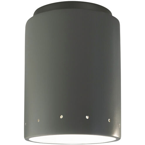 Radiance 1 Light 6.5 inch Pewter Green Outdoor Flush Mount in Incandescent