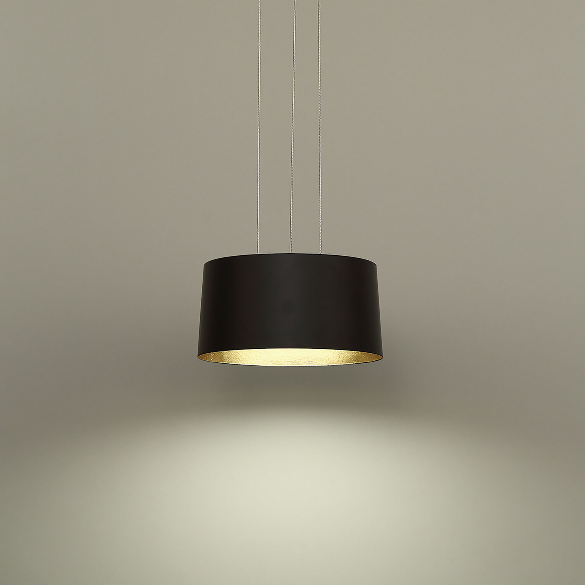 Marimba LED 8.06 inch Black Gold Leaf Pendant Ceiling Light in 8in.