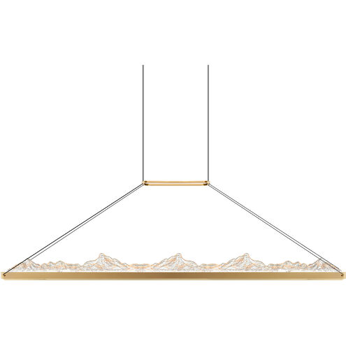 Himalayas LED 62 inch Brass Island/Pool Table Light Ceiling Light
