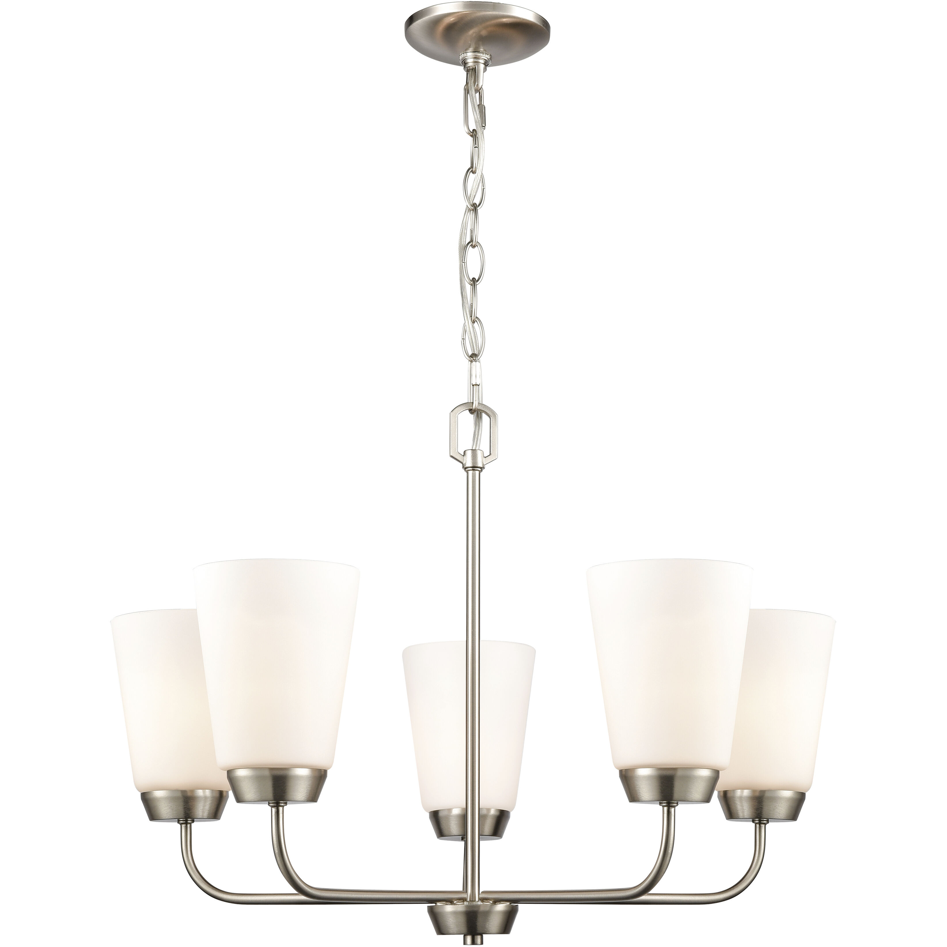 Winslow 5 Light 25 inch Brushed Nickel Chandelier Ceiling Light