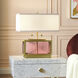Celeste 21 inch 60 watt Polished Brass and Blush Table Lamp Portable Light