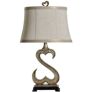 Jane Seymour 32 inch 100.00 watt Laslo Aged Silver Table Lamp Portable Light