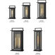 Langston LED 14 inch Black with Burnished Bronze Outdoor Wall Mount Lantern