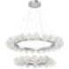 Blossom LED Classic Silver Chandelier Ceiling Light, Two-Tier Ring