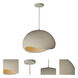 Moeraki LED 19 inch Oyster Single Pendant Ceiling Light
