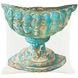 Roman Urn 24 X 24 inch White with Blue Accent Pillow