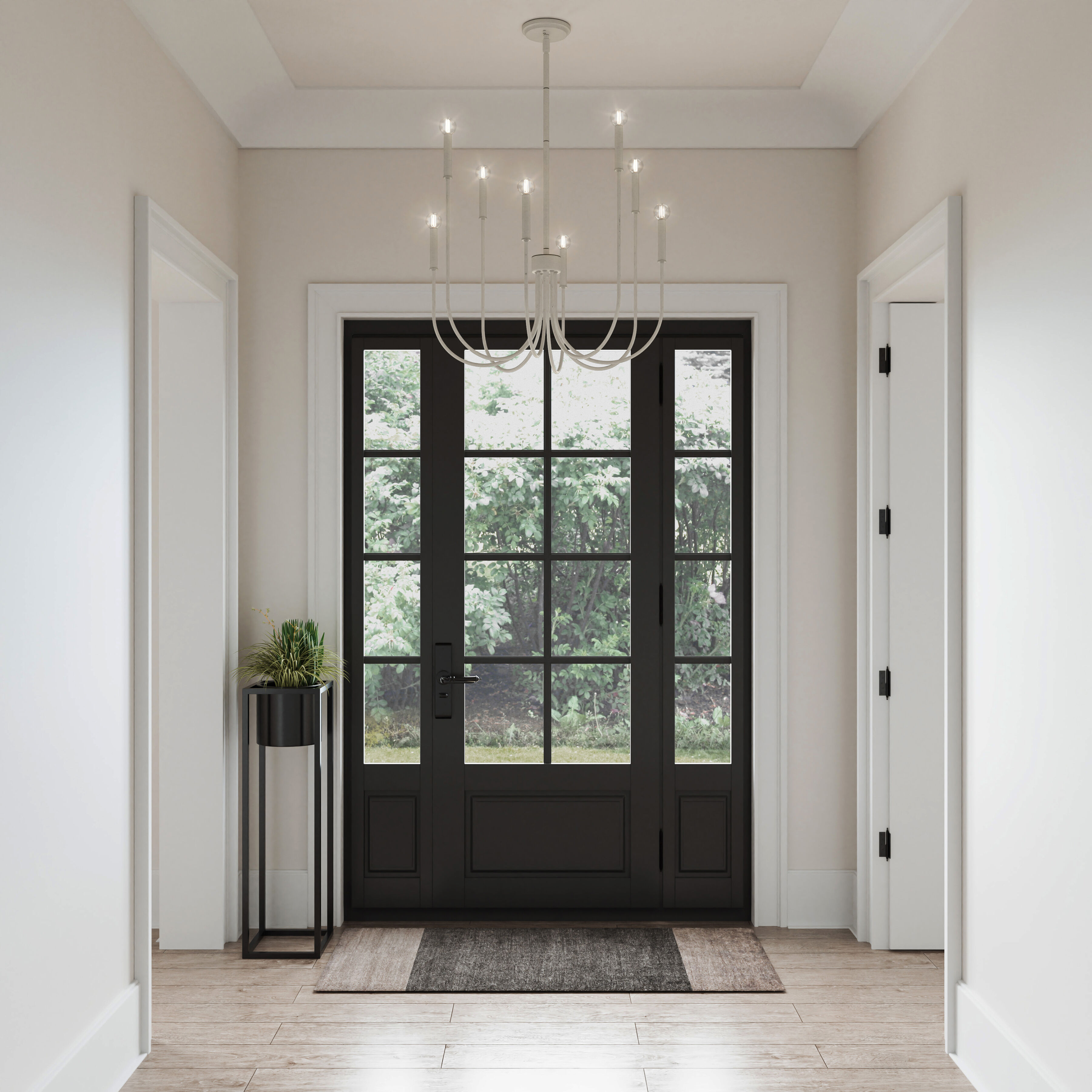 Ulla 8 Light 28 inch Antique White Chandelier Ceiling Light