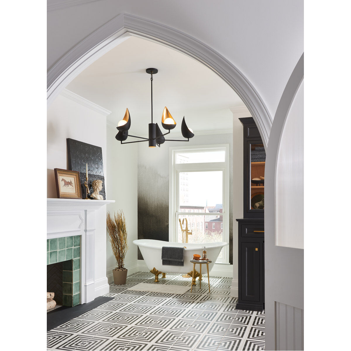Hinkley 47905BLK Lisa McDennon Ren 6 Light 36 inch Black