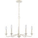 Quinn 5 Light 23.75 inch Antique White Chandelier Ceiling Light