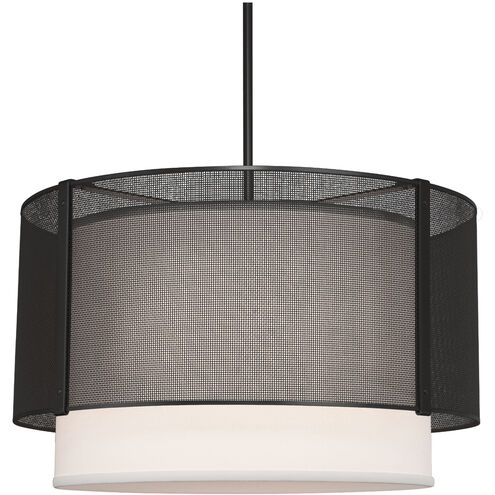 Uptown Mesh 1 Light Graphite Chandelier Ceiling Light, Drum
