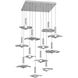 Cumulus LED 43.5 inch Classic Silver Multi-Pendant Ceiling Light