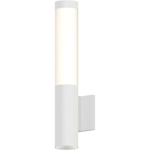Round Column LED 19 inch Textured White Indoor-Outdoor Sconce