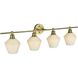 Gene 4 Light 38 inch Satin Gold Bath Sconce Wall Light