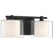 Seville 2 Light 14.5 inch Dark Matte Black Vanity Wall Light