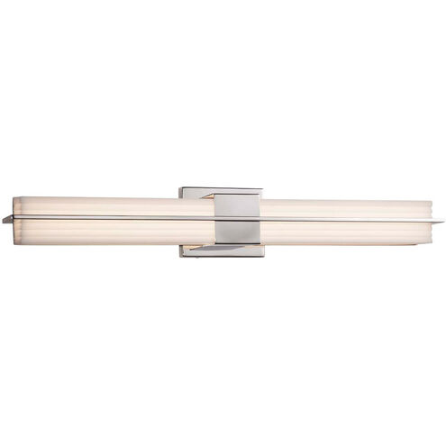 Porcelina LED 30 inch Brushed Nickel Linear Wall/Bath Wall Light in Waves