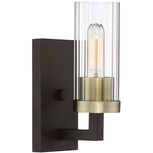 Ainsley Court 1 Light 5 inch Aged Kinston Bronze/Brushed Bath Light Wall Light