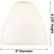 Ballston Dome 1 Light 9 inch White and Polished Chrome Mini Pendant Ceiling Light in Seedy Glass