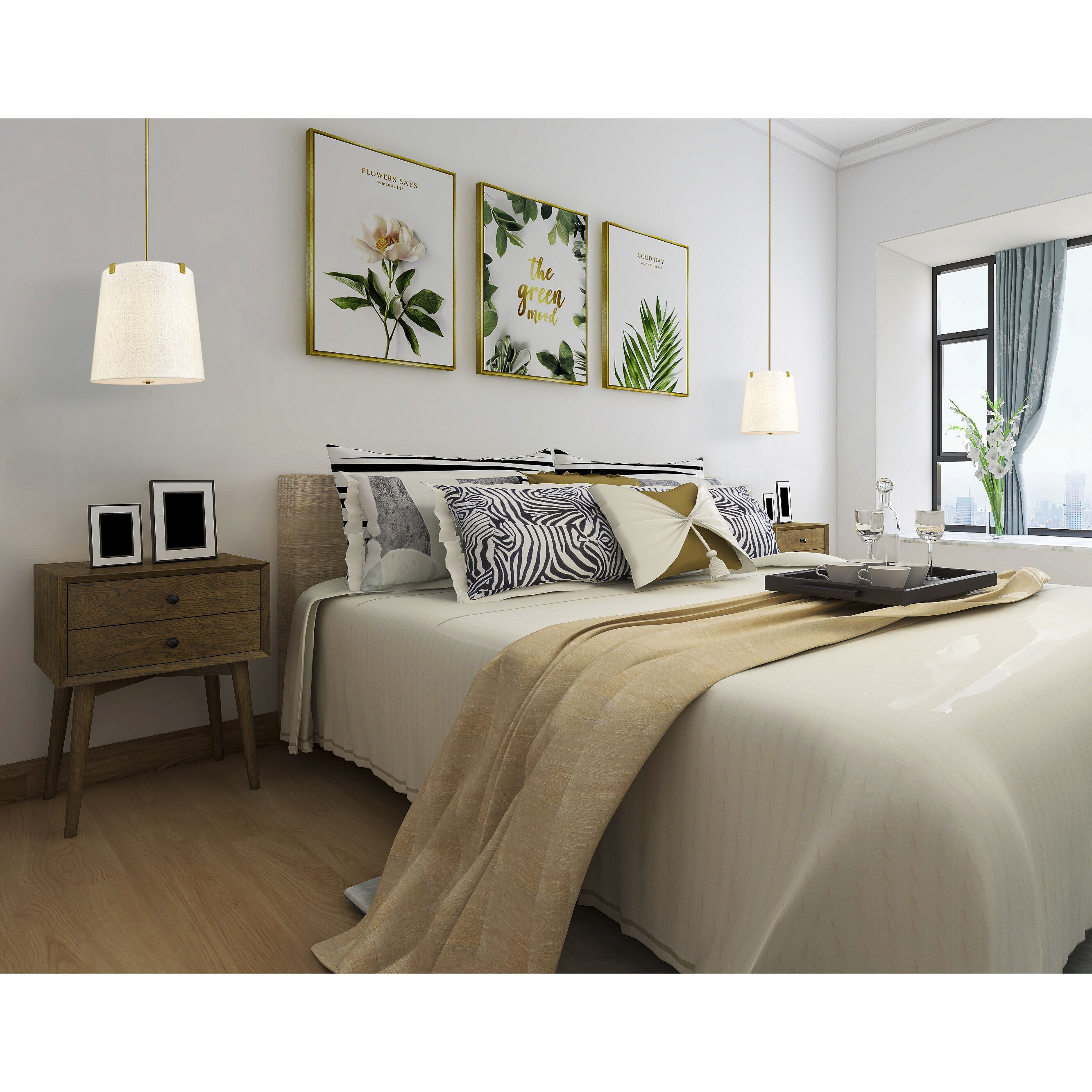 Weston 5 Light 18 inch Modern Gold Pendant Ceiling Light