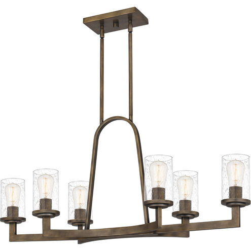 Antonin 6 Light 36 inch Statuary Bronze Island Light Ceiling Light
