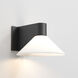 Conic 1 Light 9.33 inch Matte Black Bathroom Wall Light