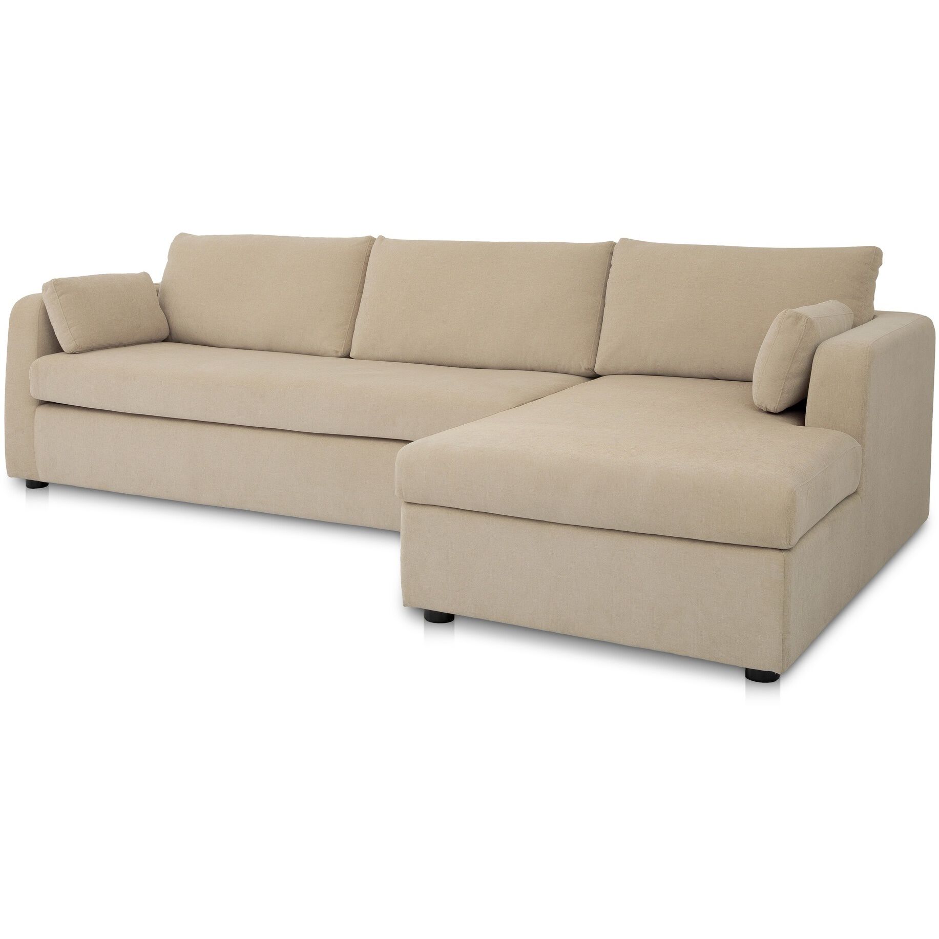 Burrow Beige Sleeper Sectional With Storage Chaise in Right, Right