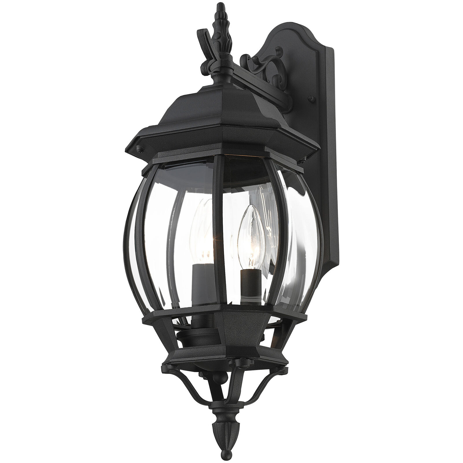 Frontenac 3 Light 21 inch Textured Black Outdoor  Wall Lantern