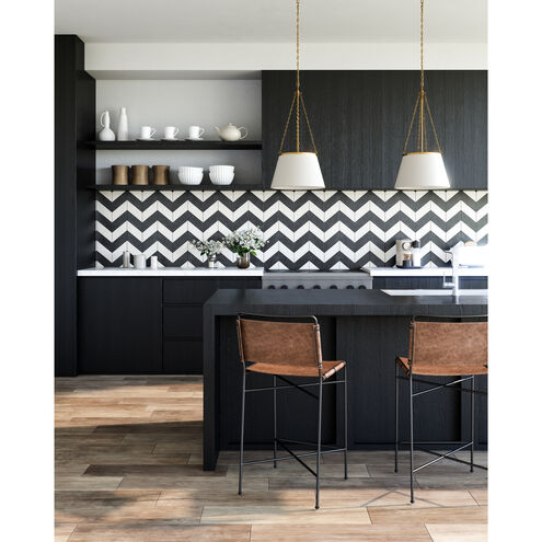 Alora Mood Speakeasy 1 Light 18 inch Aged Gold and White Linen Pendant Ceiling Light