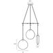 Cantina LED 33 inch Satin Black Pendant Ceiling Light in Poured White Glass