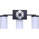 Britton 3 Light 21 inch Matte Black Vanity Fixture Wall Light