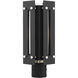 Utrecht 1 Light 16 inch Black with Brushed Nickel Accents Medium Outdoor Post Top Lantern