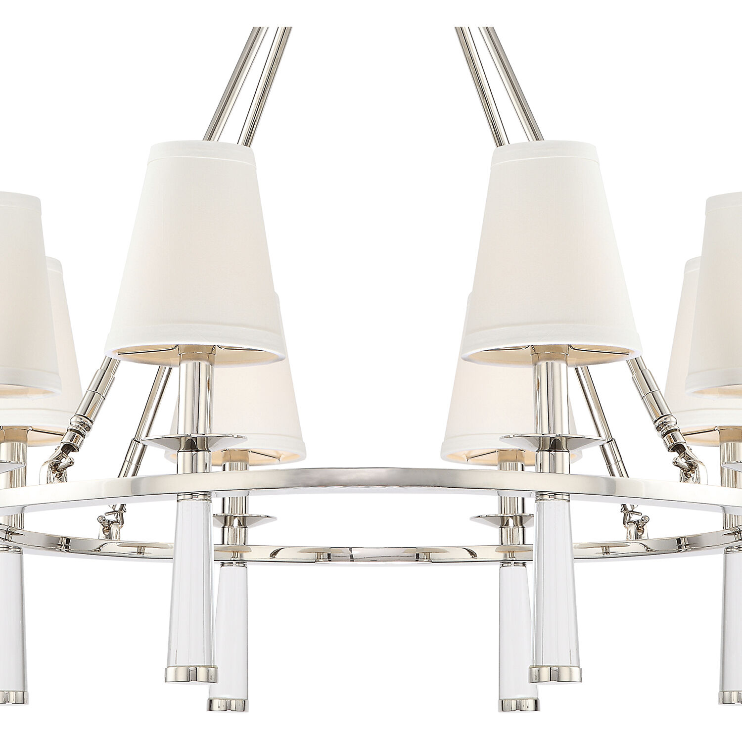 Baxter 8 Light 31.5 inch Polished Nickel Chandelier Ceiling Light