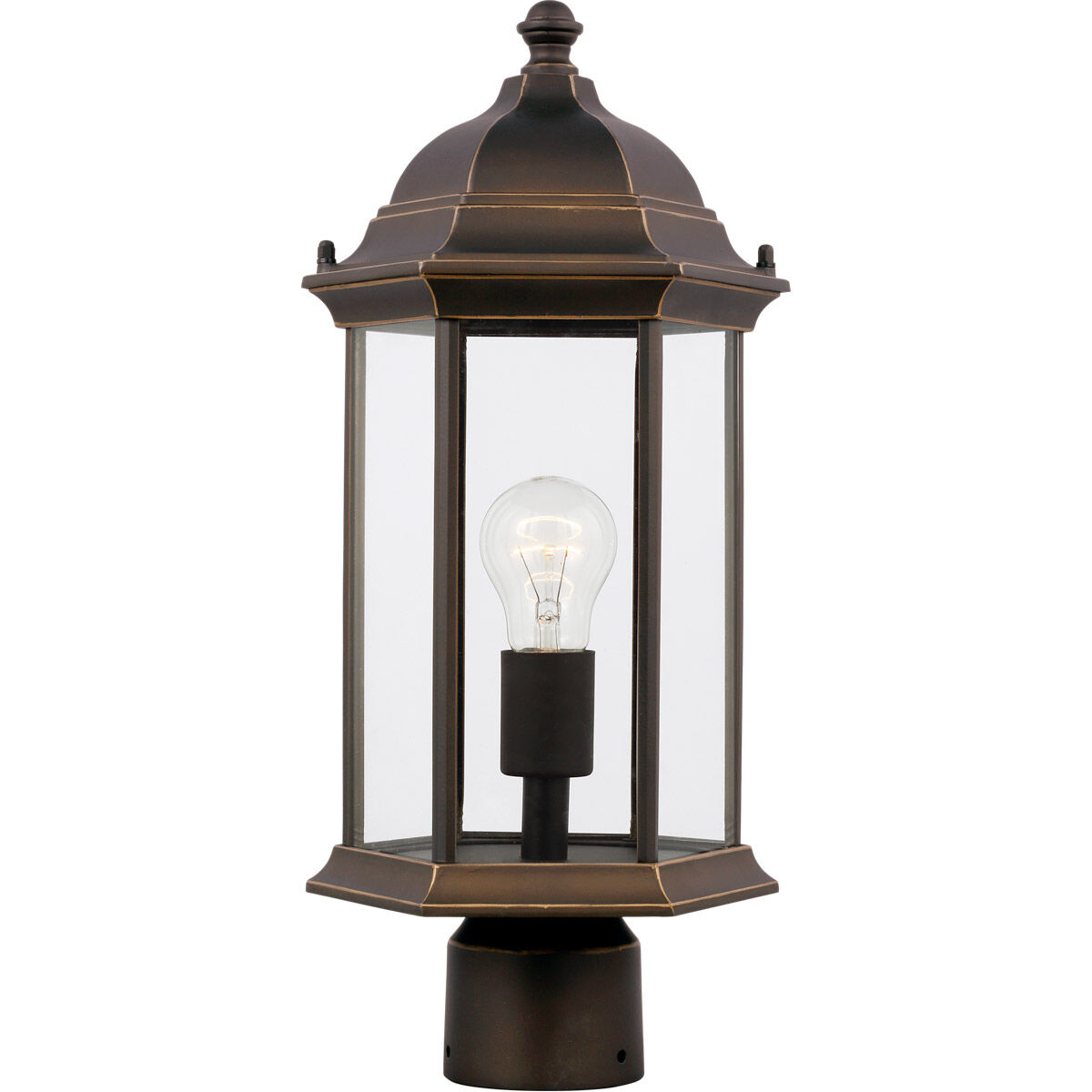 Sevier 1 Light 17.75 inch Antique Bronze Outdoor Post Lantern, Medium