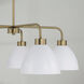 Ross 5 Light 30 inch Aged Brass Chandelier Ceiling Light
