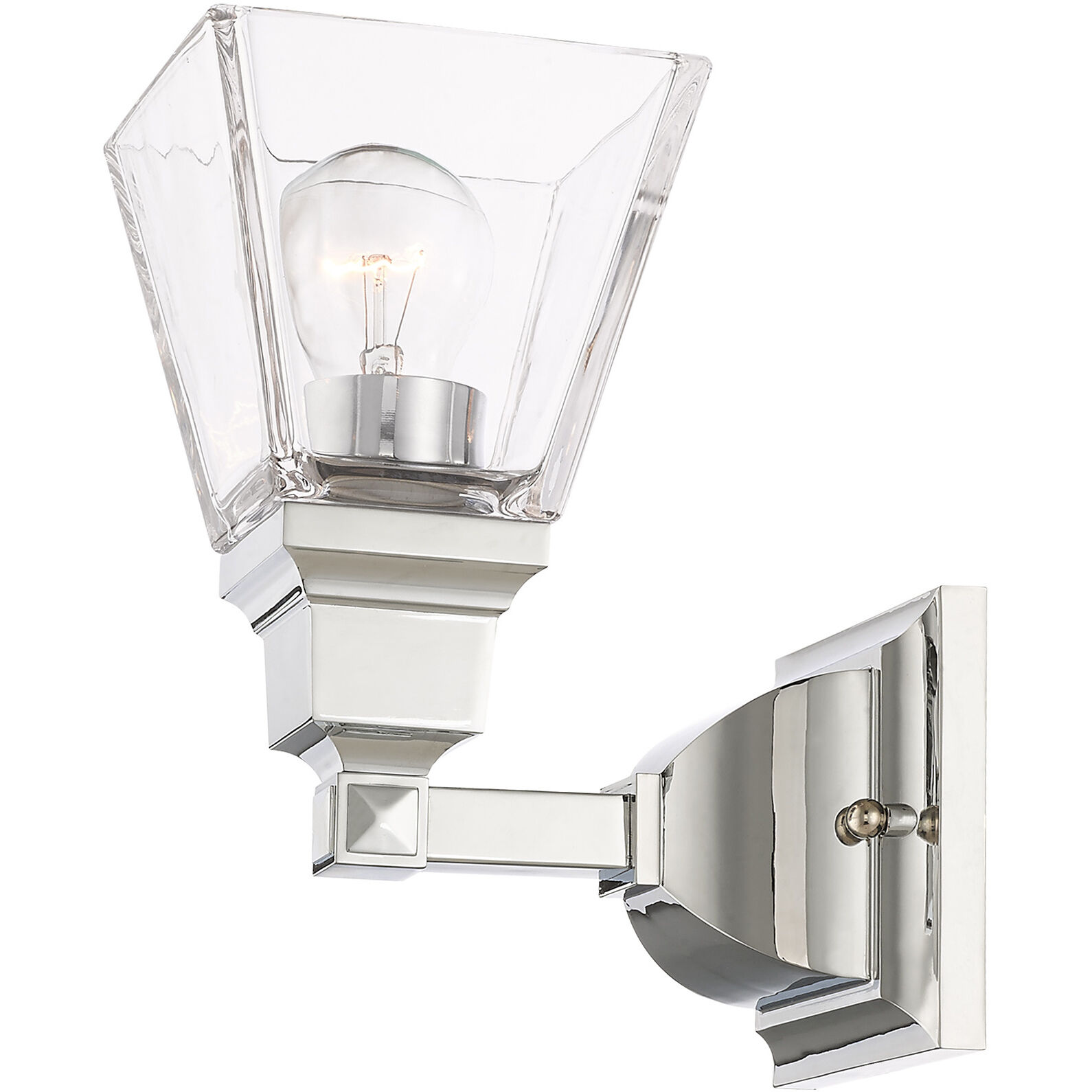 Mission 1 Light 5 inch Polished Chrome Sconce Wall Light