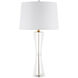 Duveen 31.5 inch 150 watt Clear and Polished Brass Table Lamp Portable Light