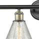 Conesus 4 Light 33 inch Black Antique Brass Bath Vanity Light Wall Light