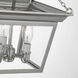 Chapman & Myers Cornice 3 Light 9.5 inch Polished Nickel Semi-Flush Lantern Ceiling Light