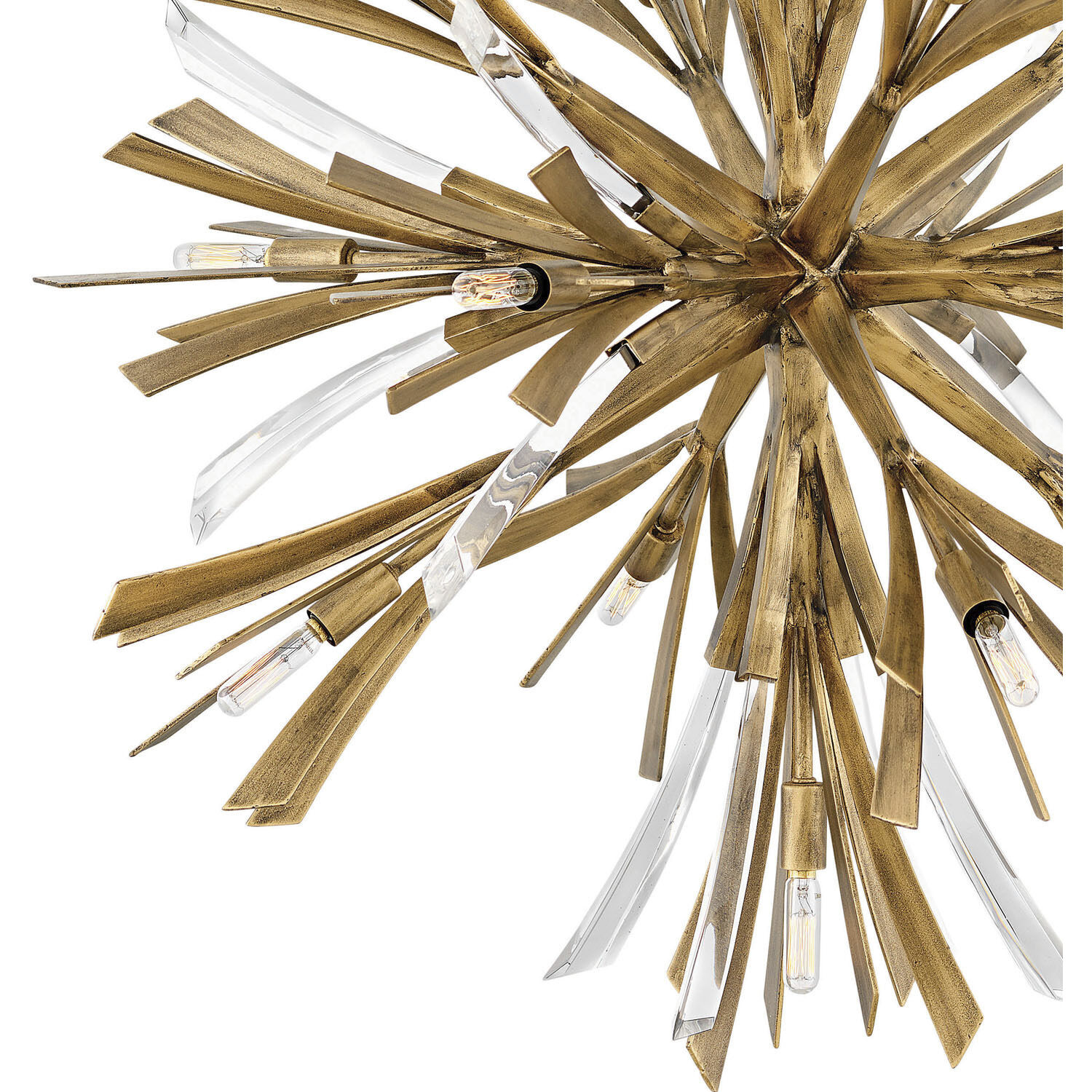 Vida LED 36 inch Burnished Gold Chandelier Ceiling Light, Orb