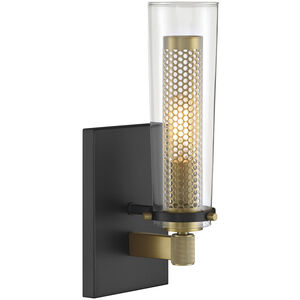 Emmerham 1 Light 5 inch Coal and Soft Brass Wall Sconce Wall Light in Coal/Soft Brass