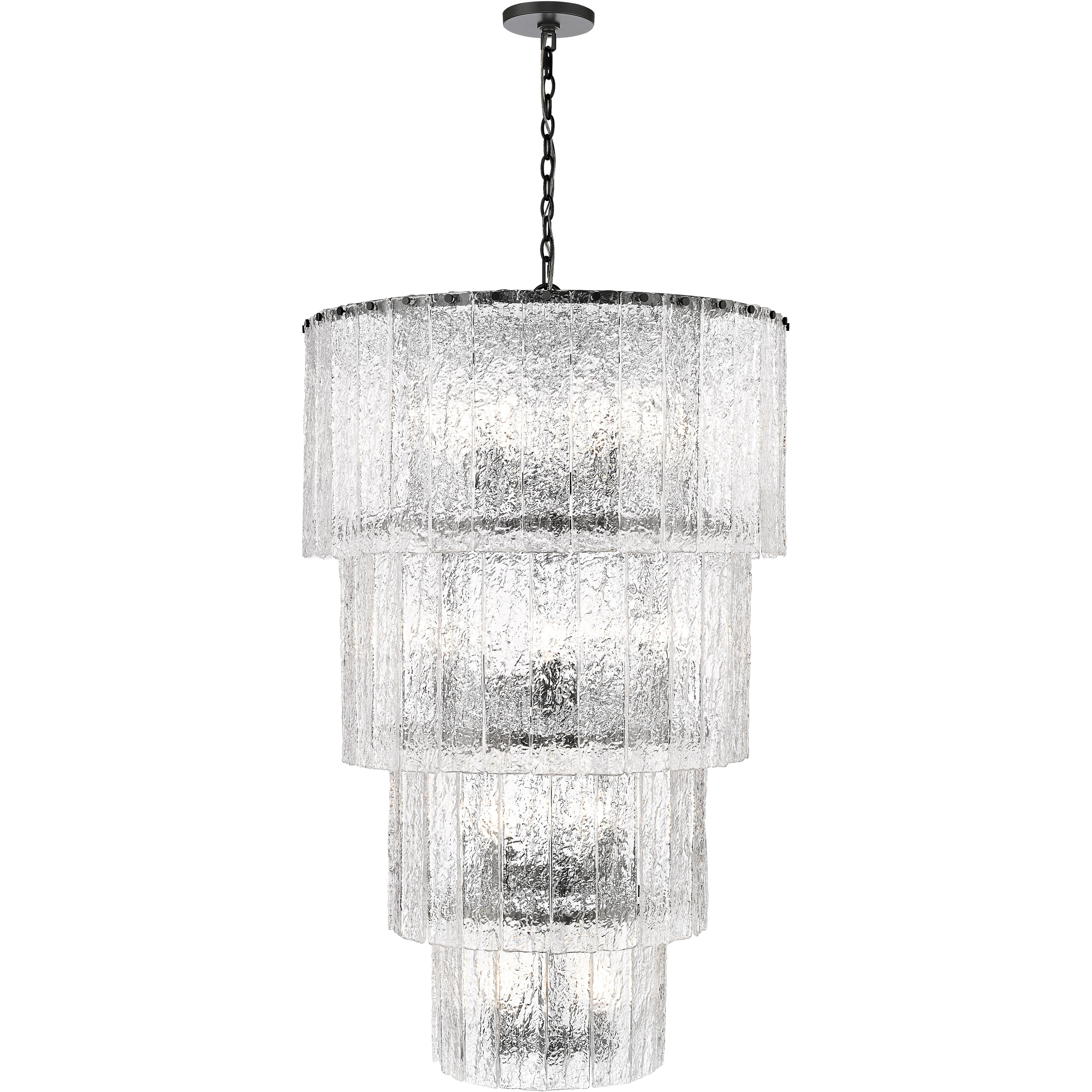 Glacier 18 Light 31 inch Matte Black Chandelier Ceiling Light