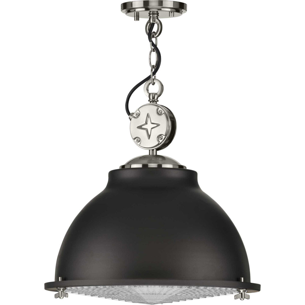 Medal 1 Light Graphite Pendant Ceiling Light