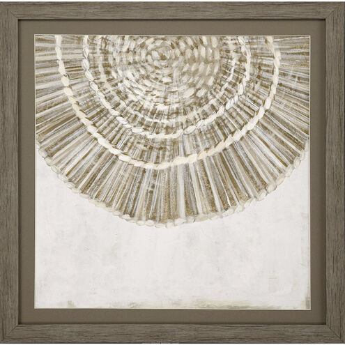 Woven Plate Brown and Neutral and Gray Framed Art